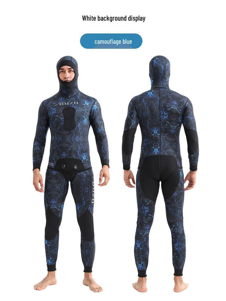 Men's 3mm Quick-Dry Hunting & Surfing Suit - Two-Piece Cold-Proof Sunscreen Freediving Suit
