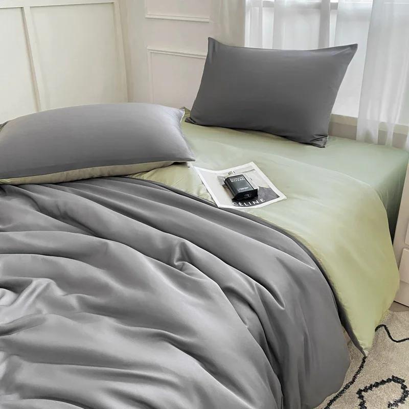 Nordic Bed Linen 100% Cotton Bedding Set with Sheet Duvet Cover Pillowcase Single Couple Bedsheet King Queen Double Twin Size