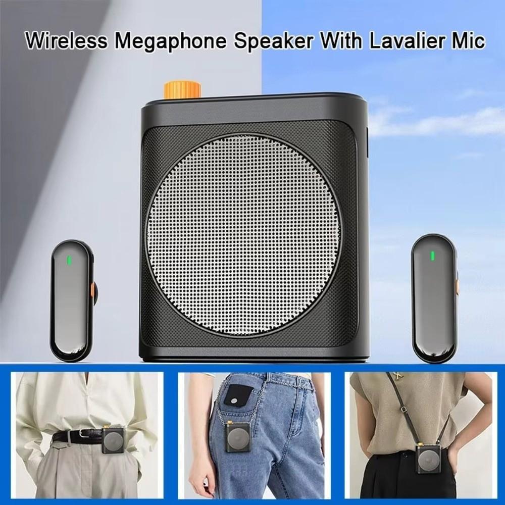 Mini Wireless Microphone Rechargeable Megaphone Speaker Rechargeable Voice Amplifier Speech