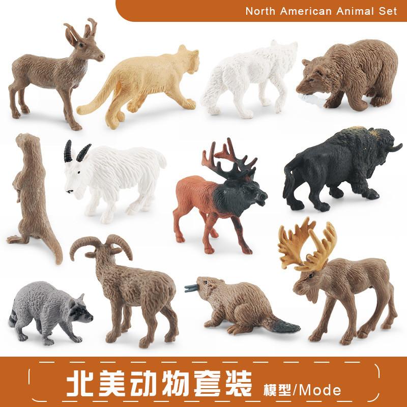 Authentic Pvc Forest Animal Figurine Collection Featuring Raccoon Moose And Otter