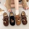 Retro All-inclusive Women's Winter New Not Tired Feet Cotton Shoes Non-slip and Velvet Warm Kangaroo Shoes