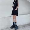 Techwear Готические черные брюки-карго Женская уличная одежда с вырезами в стиле панк Широкие брюки с карманами большого размера для женщин Хип-хоп