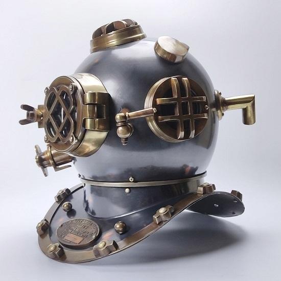Водолазный шлем, знак ВМС США, морской водолазный шлем, подводный шлем с аквалангом, водолазный шлем коммандос, водолазный шлем Mark V, старинный водолазный шлем..