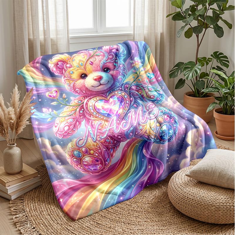 Purple Unicorn Sleeping in Lavender Theme blanket Lightweight Warm Flannel Blanket Decorative Throw Blanket for Home Decoration