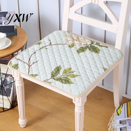 Car Seat Cushion Chair with Straps Dustproof Decorative Polyester Household Home Decoration Restaurant Dining Stool Pad for Daily Use