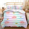 Animals Theme Duvet Cover Set Jellyfish Mermaid Cartoon Pattern Kawaii Bedding Set King Twin Full Size Polyester Comforter Cover
