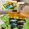 1 Set Kids Dinosaur Carrier Truck Toy with 12 Alloy Die-Cast Cars