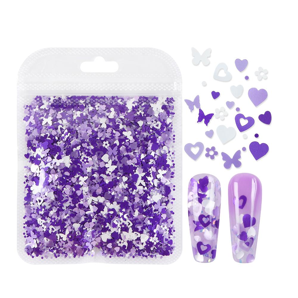 10g Red Black Nail Sequins Decorations 3D Poker Heart Numbers Letters Flakes for DIY Nail Art Supplies Nail Manicure Accessories