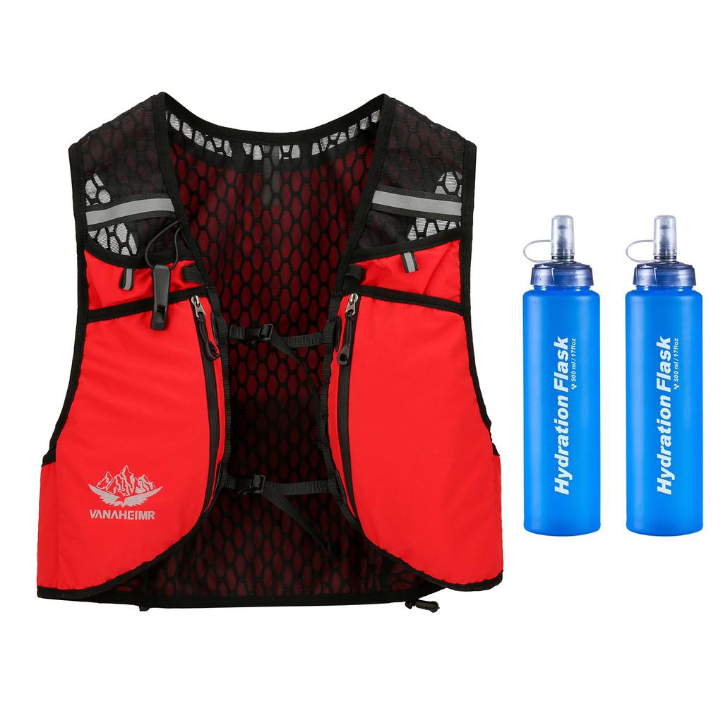 Жилет для бега VANAHEIMR с сумкой для питья, регулируемый универсальный жилет для питья для женщин и мужчин