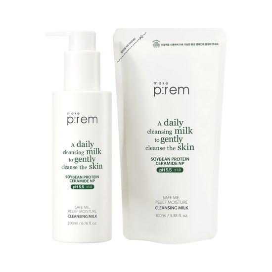 Make P:REM Safe Me Relief Moisture Cleansing Milk (200ml + 100ml Refill)