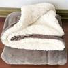 Double-layer Coral Fleece Winter Blanket with Lamb Fleece - 50"x60" Flannel Composite Blanket.