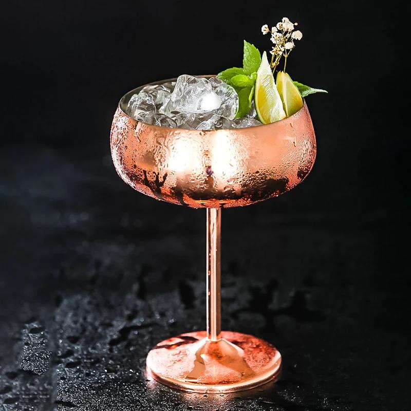 Бокал для коктейлей и вина из нержавеющей стали 304 на ножке – Мартини, Шампанское, Барный бокал