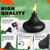 Refillable Torch Canister Tabletop Lantern Metal Torch Citronella Torches Decorative Tabletop Lantern for Patio Deck Garden