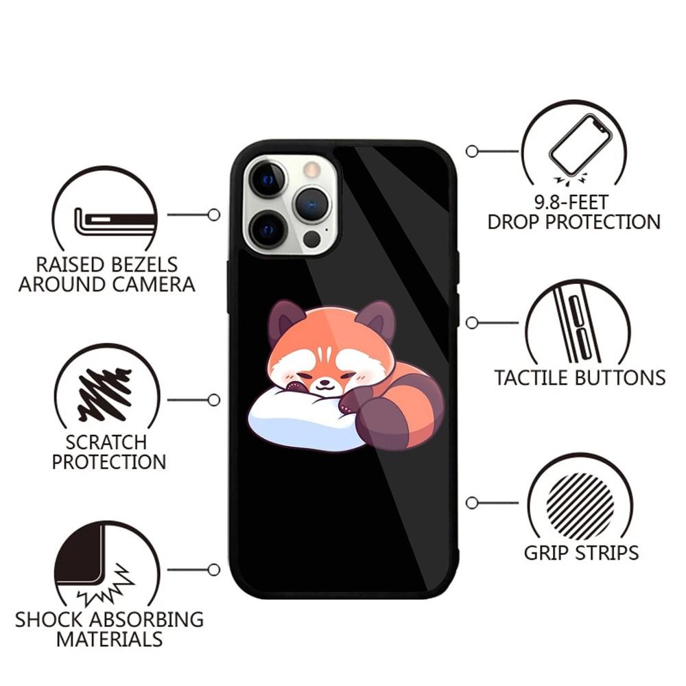 Животное Красная панда Милый чехол для телефона Для iPhone 16,15,14,13,12,11,Plus,Pro,Max,Mini Магнитная беспроводная зарядка Magsafe