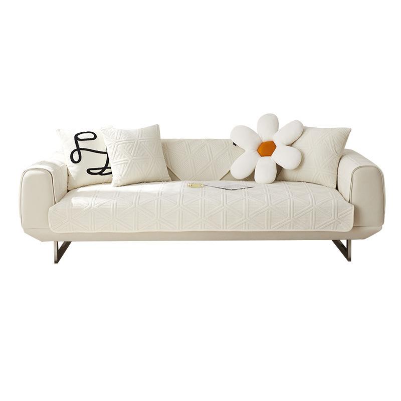 Скандинавская плюшевая подушка для дивана, утолщенная, нескользящая, современная, простая, однотонная, чехол-накидка на диван, ткань, высокое качество