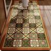 Kitchen Rug Anti-slip Waterproof Floor Mat Long PVC Leather Oil-proof Stain-resistant Carpet Vintage Style Home Decoration Rugs