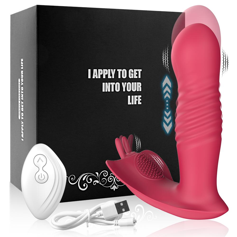 Сосущий телескопический вибратор, носимая женская игрушка, стимулятор клитора точки G, женский клиторальный мастурбатор, дистанционный дилдо, секс-игрушки