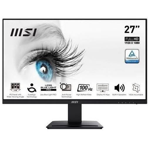 Ecran PC - MSI - 27" - FHD - 100Hz - Dalle IPS - 1ms - PRO MP273A