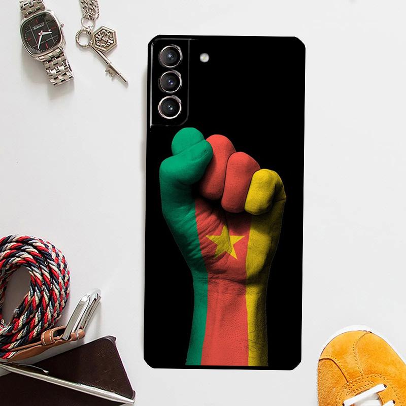 Republic of Cameroon Flag Case For Samsung Galaxy S24 Ultra S20 S21 S22 S23 Plus S9 S10 S24 FE S25 Ultra Cover Coque