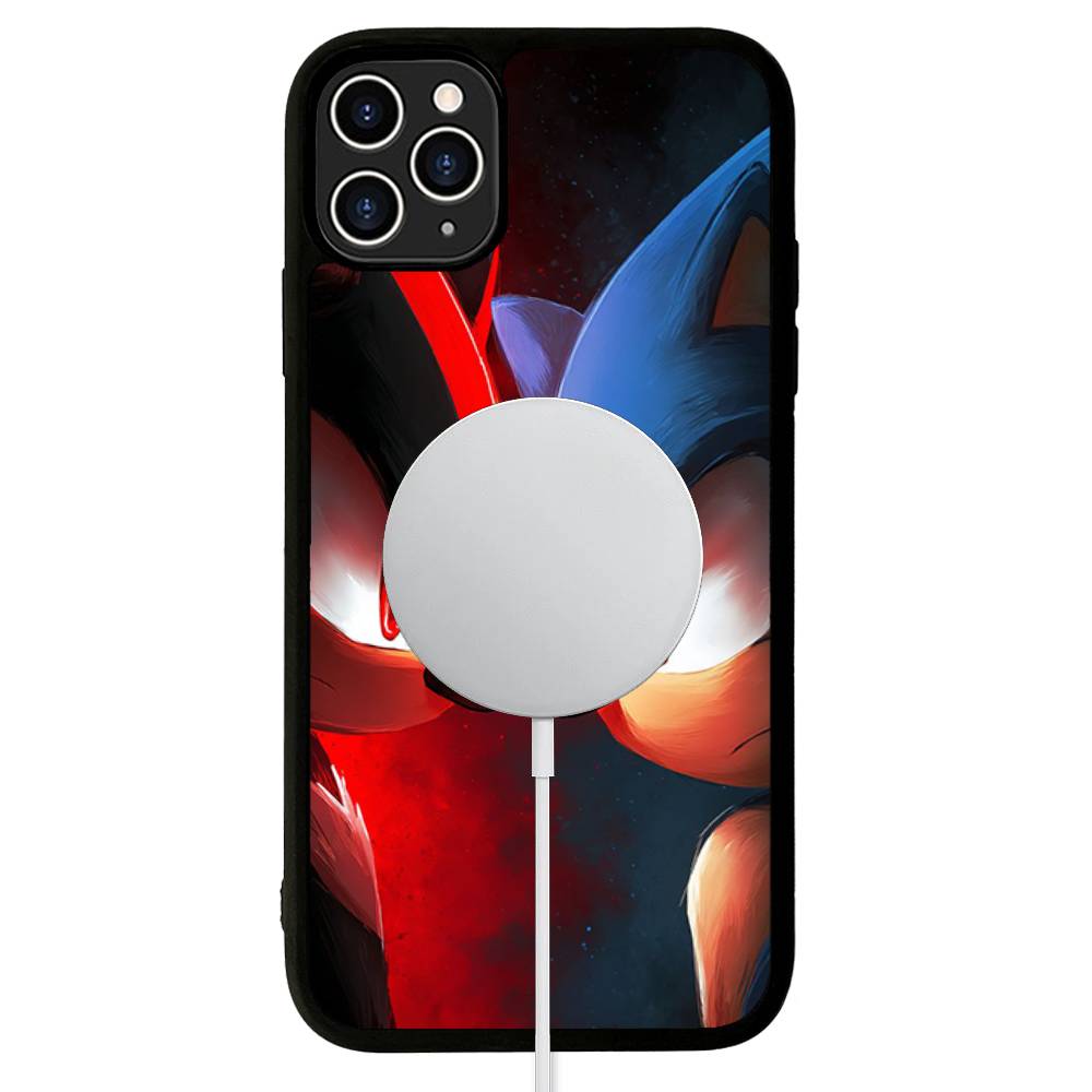 1pc Classic Cartoon S-sonicS Movie Phone Magnetic Case For IPhone 16 14 13 12 11 15 Pro Max For Magsafe Wireless Charge Cover