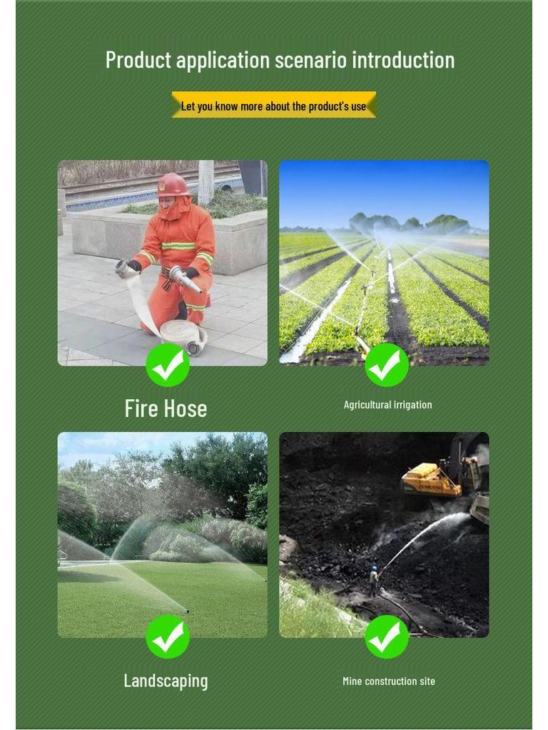 High-Pressure Explosion-Proof Agricultural Canvas Fire Hose for Irrigation and Submersible Pumps
