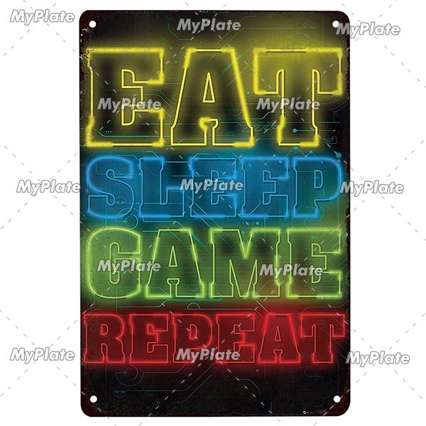 [MyPlate] Game Metal Sign Retro Sign Tin Sign Indoor Party Sign Pub Club Plate Bar Sign Pub Club Plate Summer Home Decor