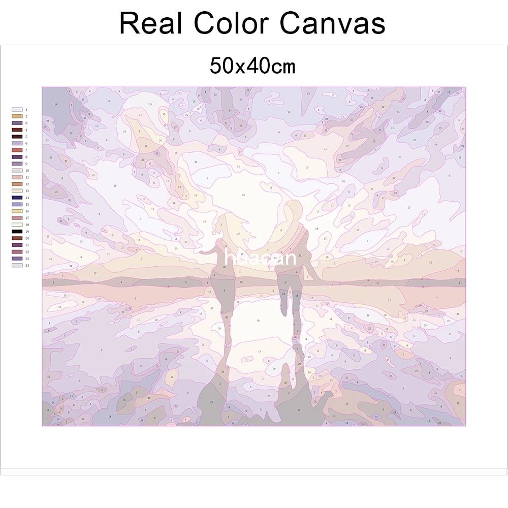 40x50 см Картина по номерам Фэнтези Звездный мир Рисунок на холсте Ручная роспись Художественный подарок Домашний декор DIY Кит Животное Девушка Наборы картинок