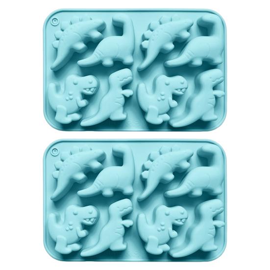 Dinosaur Silicone Mold Ice Cube Tray Flexible Fondant Chocolate Candy Mold Biscuit Cake Candle Soap Mold Easy Release Pastry DIY Tools