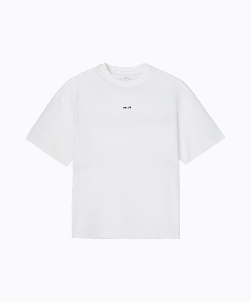 LIMELIGHT APPAREL Limelight Back Logo Cooling Oversized T-Shirt (White/Black)
