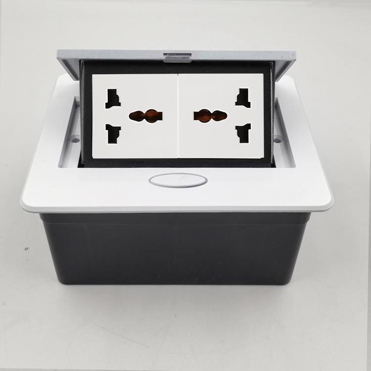 Gold Recessed European Standard Pop-up Desktop Socket for Network and German Power