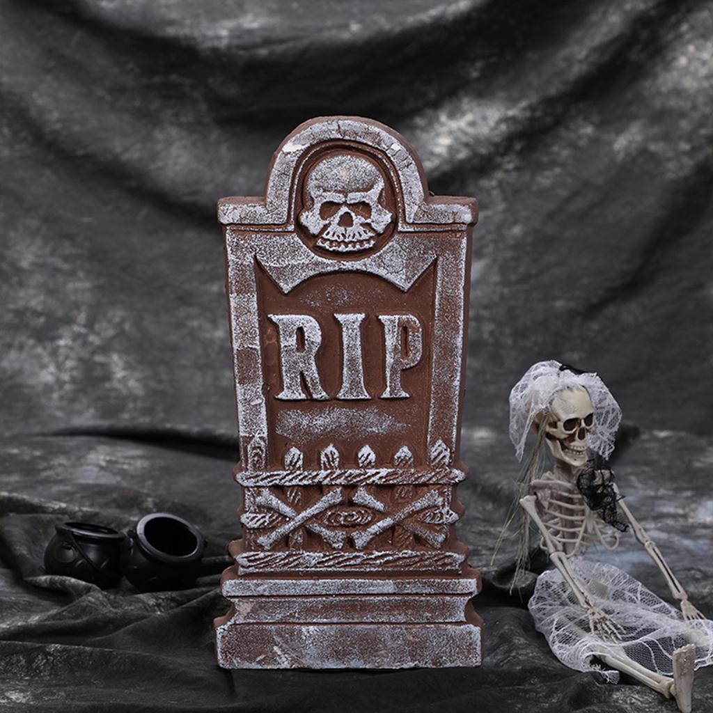 Mini RIP Tombstones Skulls DIY Cemetery Coffin Graveyard Miniature Halloween Decoration Fairy Garden Ornaments Accessories