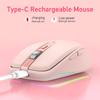 New Dual Mode Rechargeable Bluetooth 2.4G Wireless Mouse RGB Mute Mouse For Windows Mac IOS Android Laptop Tablet Phone PC