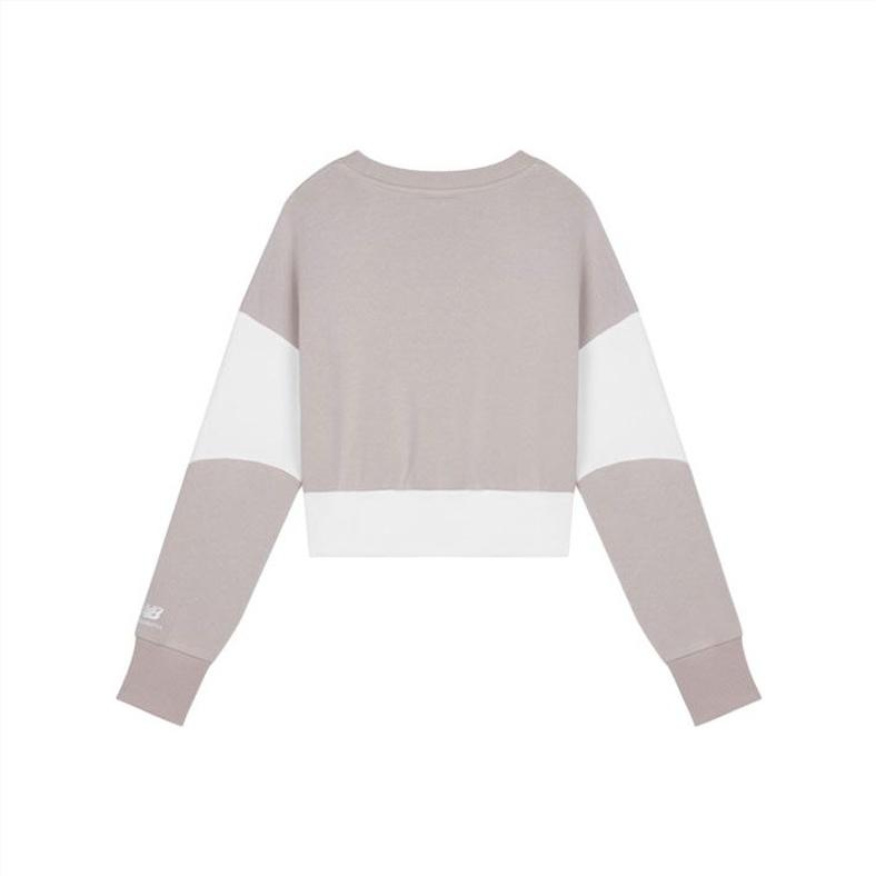 (WMNS) New Balance Athletics Sweatshirt Asia Sizing 'Wonder Mauve White' Women's AWT11503-WM