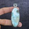 Ларимар Драгоценный камень 925 Стерлинговое серебро Ювелирная подвеска 3,27"