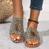 2024 Women's Tassel Flat Sandals: Leopard Print, Size 40-43, European & American Style