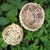 2Pcs Bamboo Parakeet House Handmade Parrot Cage Nature Craft Canaries Hut Hummingbird