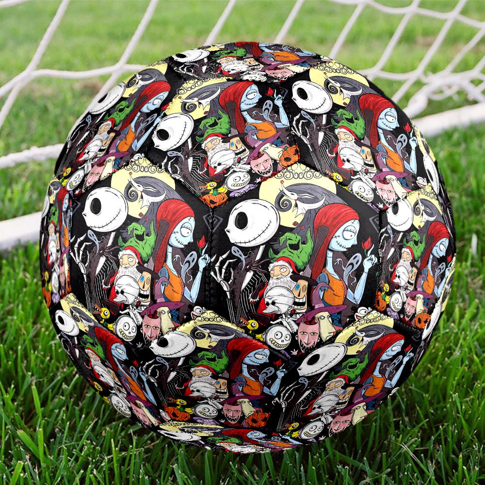 The Nightmare Before Christmas Theme Size 5 Soccer Ball, Suitable for Both Indoor and Outdoor Matches, a Gift Suitable for Everyone.