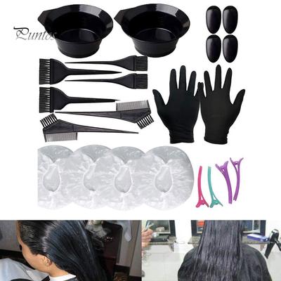 Puntos 22 шт./набор кисть для окрашивания волос расческа миска перчатки зажим парикмахерские инструменты