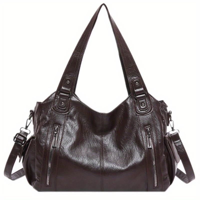 Мягкие внутренние отделения сумки через плечо 2025 Высококачественные контрастные цвета сумки для женщин Модные женские сумки из искусственной кожи на молнии