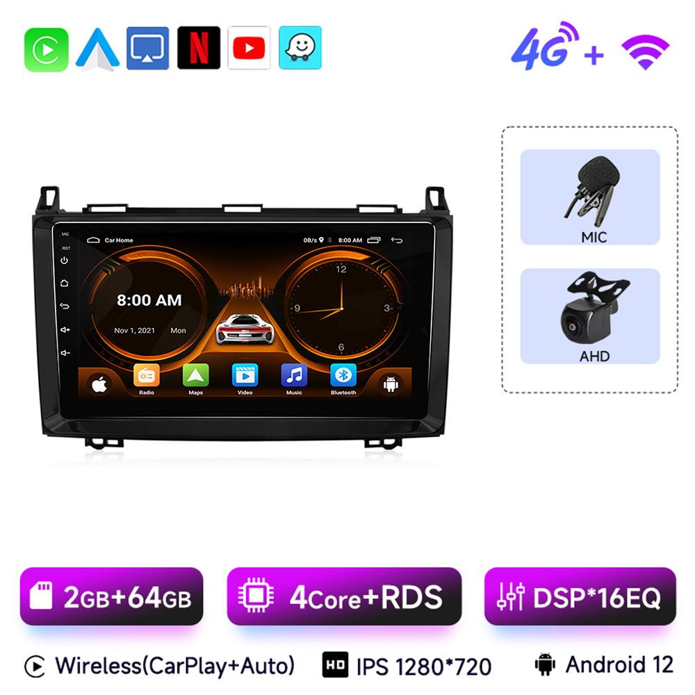 JIUYIN Android 13 автомобильное радио для Mercedes Benz W169 W245 B200 W906 Sprinter W639 Vito беспроводной CarPlay Auto No 2 din 2din DVD
