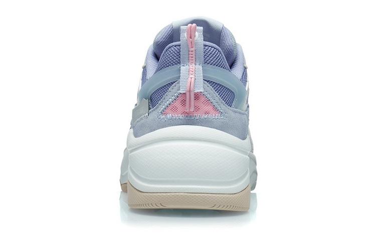 Li Ning Амортизирующие нескользящие износостойкие низкие повседневные туфли женские серые белые AGCR326-3
