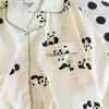 Print Cute Panda Women's Pajamas Set Autumn Spring Sleepwear Long Sleeve Tops and Pants Pajama 2 Piece Suit Nightwear Loungewear