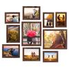 Giftgarden Рамки для фотографий, Рамки для открыток/2L/6-дюймовых фотографий, Рамки для сертификатов, Настенные, с подставкой, Набор из 10 шт., Коричневые
