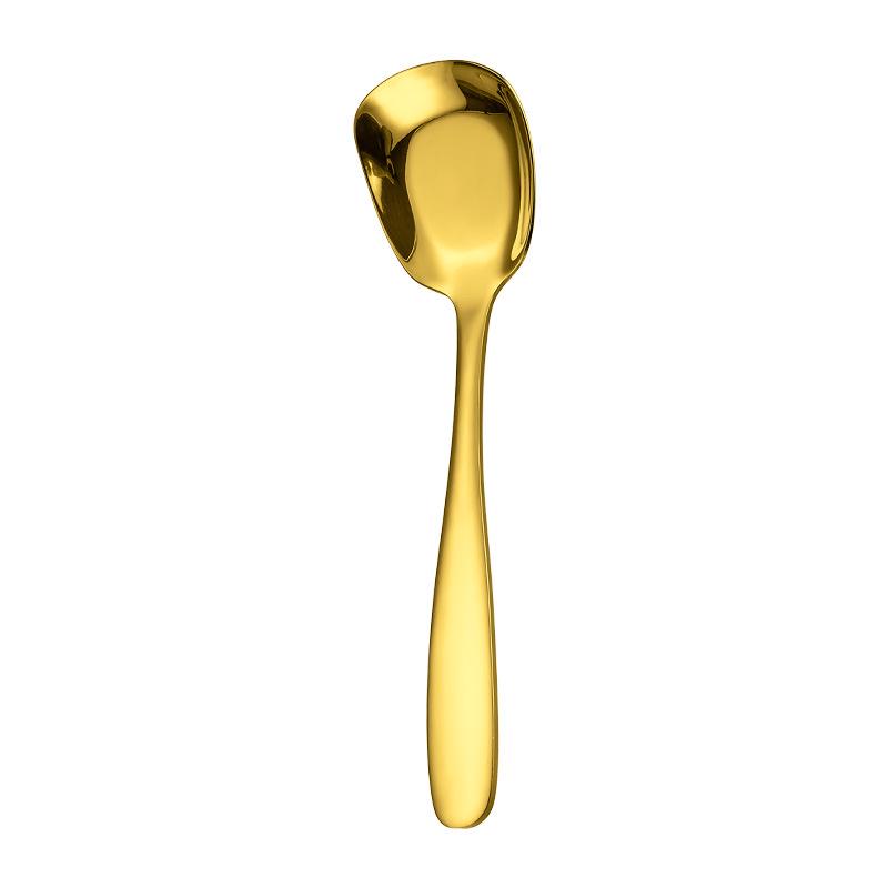 Десертная и суповая ложка из нержавеющей стали - Детская кухонная ложка для еды и питья супа, Чайная ложка, Западный стиль