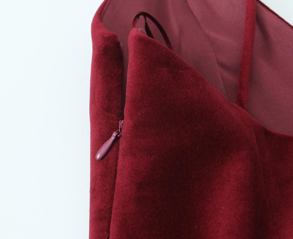 Autumn 2024 Women's European & American Style Velour Dress