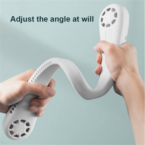 Портативный подвесной вентилятор на шею, мини-электрический беспроводной вентилятор, USB перезаряжаемые безлопастные бесшумные вентиляторы, кондиционер-кулер для спортивного вентилятора