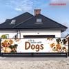 Pet Cartoon Dog Warm Cute Fence Banner Garden Party Decor