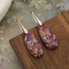 Bohemian Emperor Stone Water Drop Pendant Earrings European and American Popular Ins Jewelry