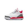 Детские кроссовки Air 3 Retro TD Fire Red 2022 White Cement-Grey Black DM0968-160