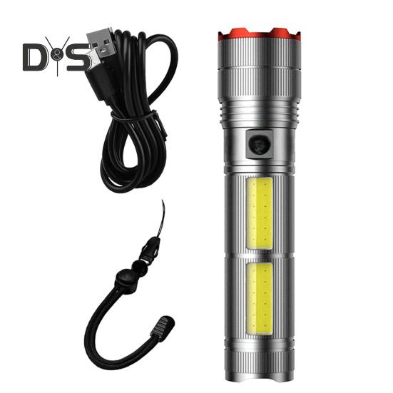 High Powered Flashlight 4 Modes Adjustable Super Bright Waterproof Zoomable Rechargeable Tactical Flashlight with Power Display